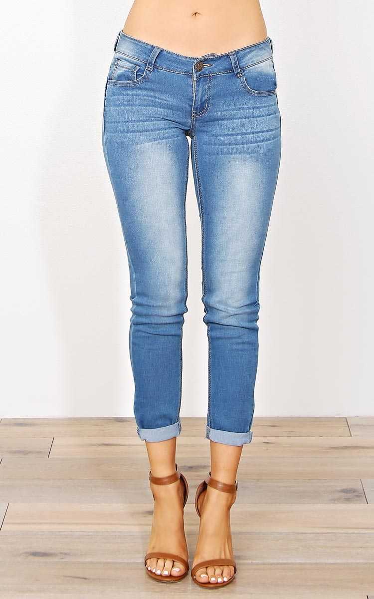 Paris Blues Jocelyn Denim Skinny Jeans - Lt Wash in Size by Styles For Less