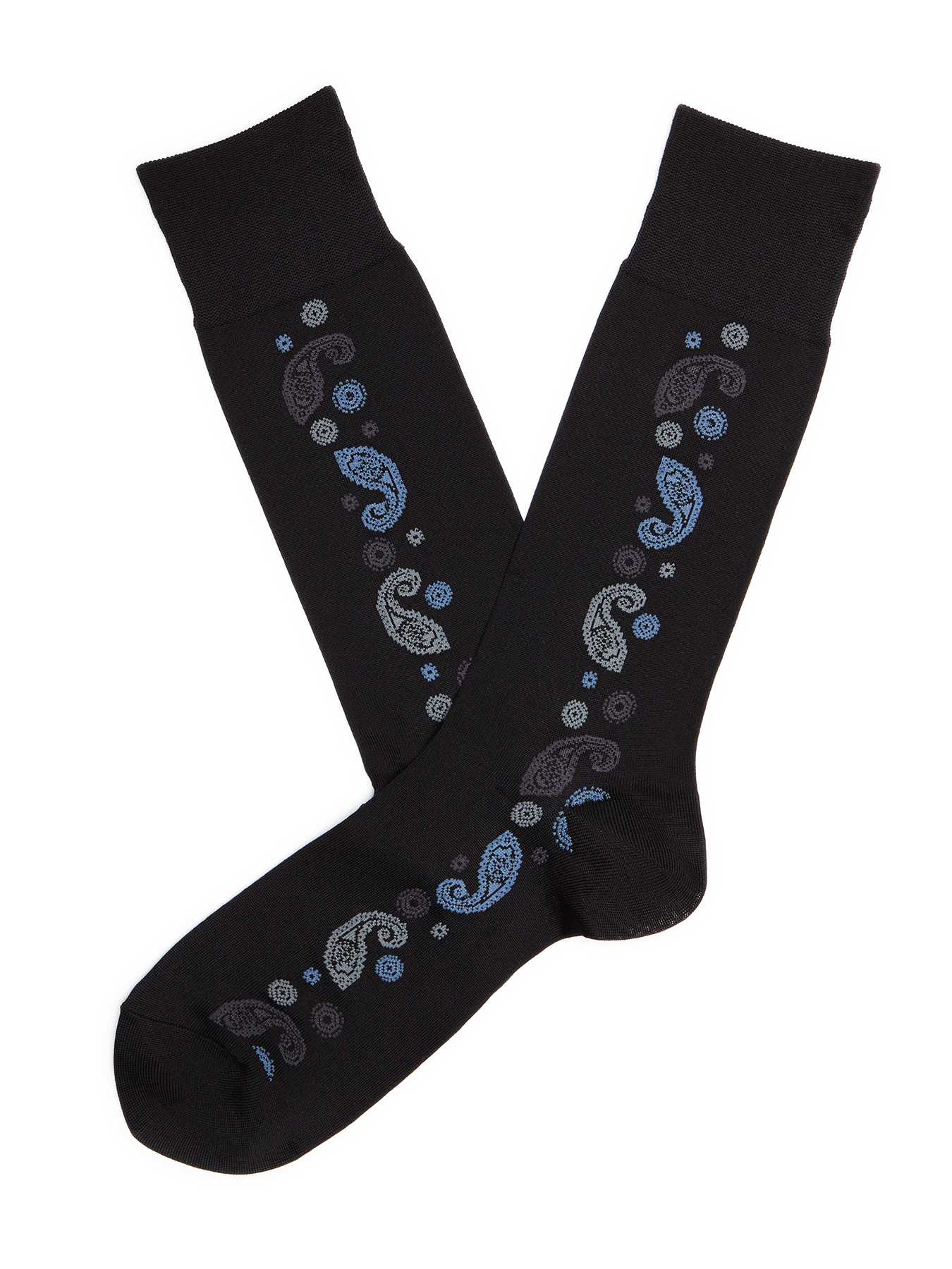 Perry Ellis Microluxe Paisley Clock Sock