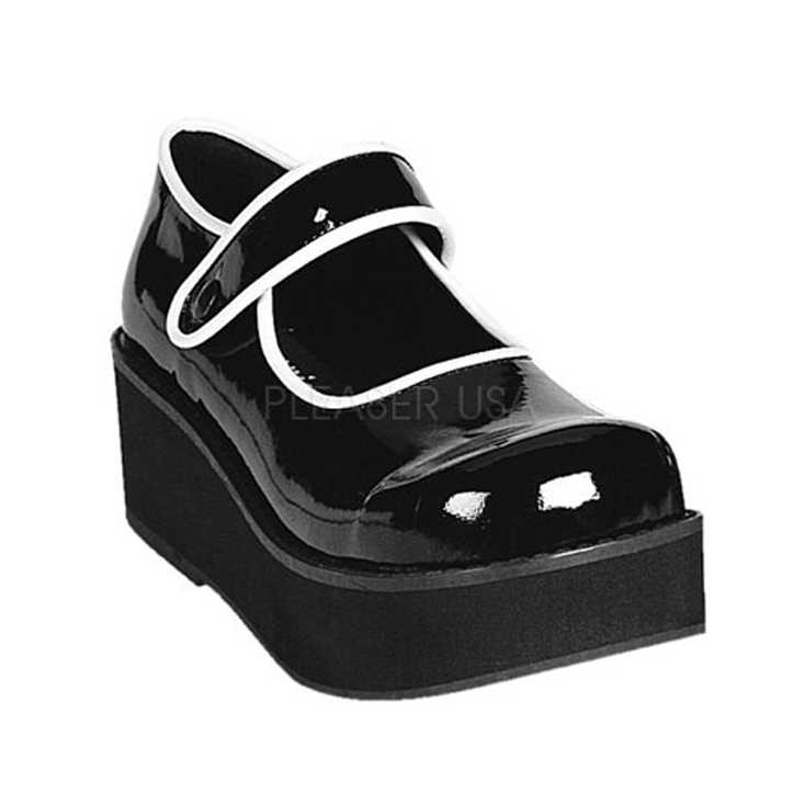 Black White Maryjane Platforms Patent