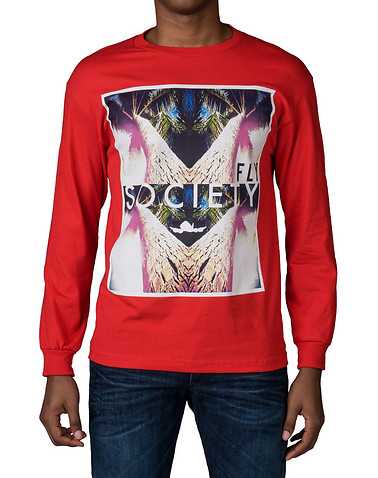 FLYOCIETY MENS Red Clothing / Tops