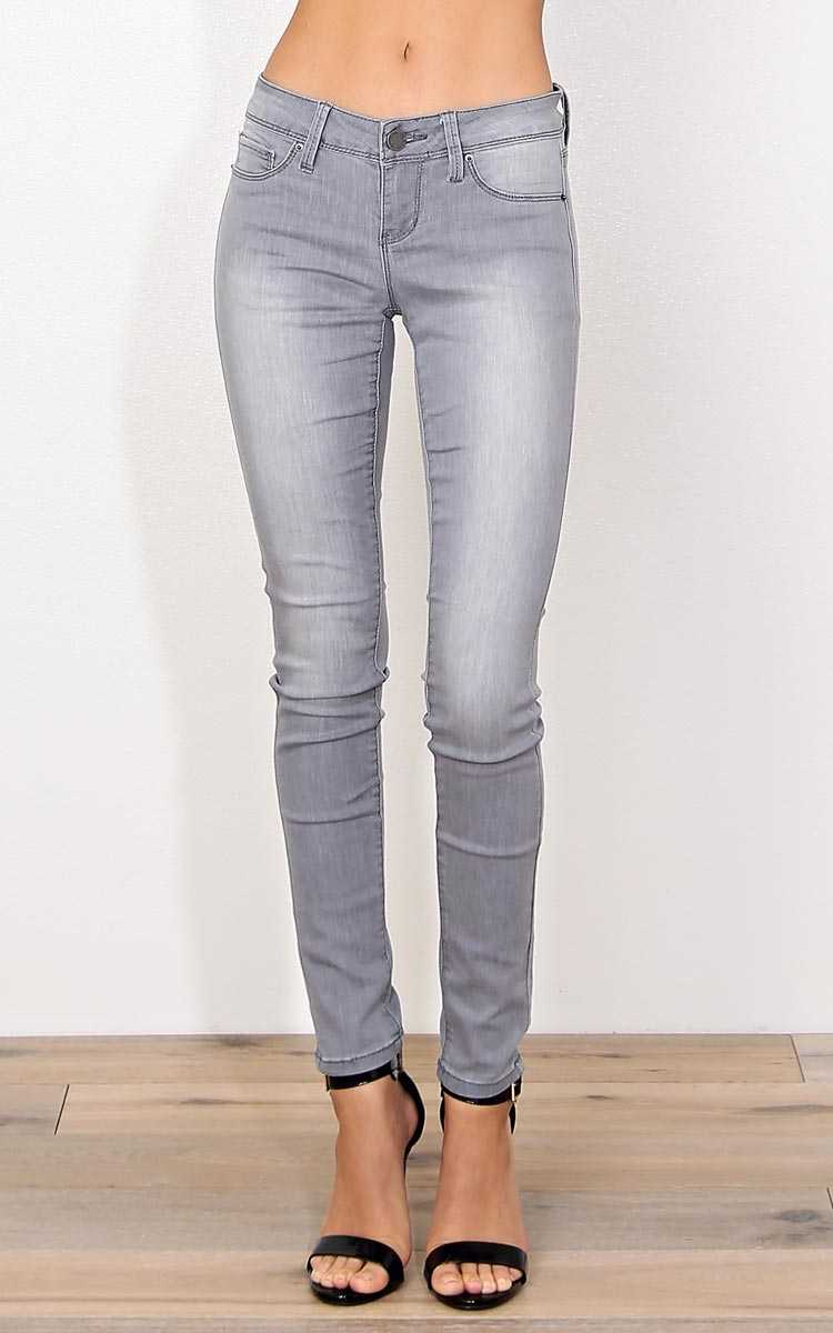 YMI Abby Denim Skinny Jeans - Grey Denim in Size by Styles For Less