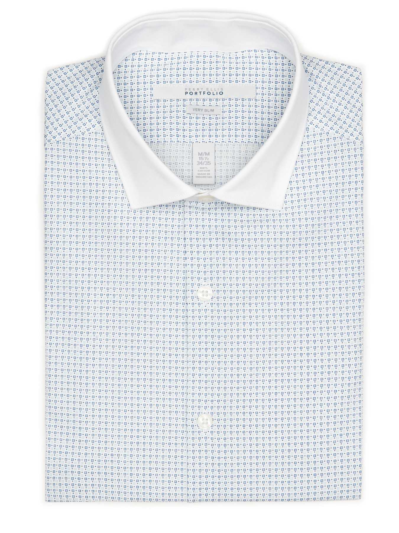 Perry Ellis Very Slim Tiny Diamond Dress Shirt