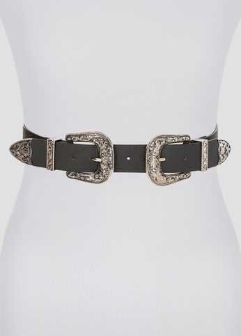 Engraved Hardware Western Belt