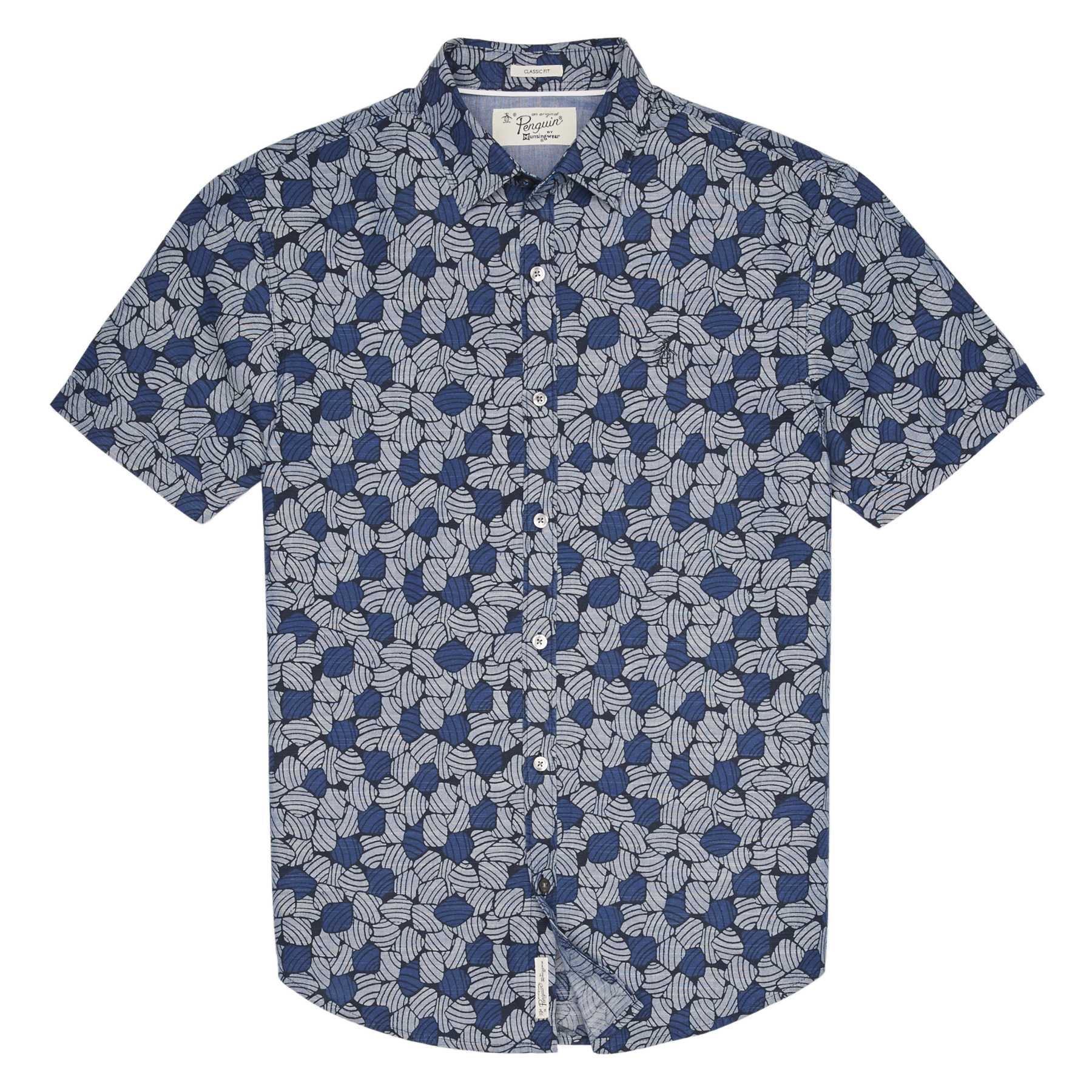 Original Penguin SHELL PRINT CHAMBRAY SHIRT