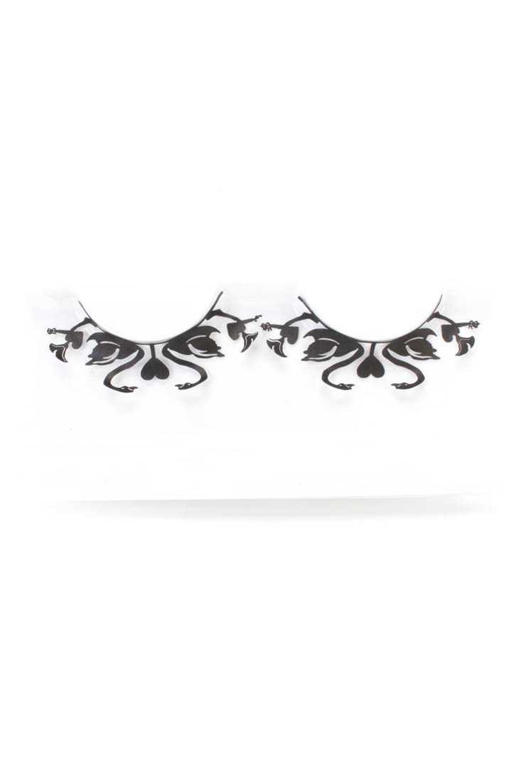 Black Plastic Design Faux Eyelashes