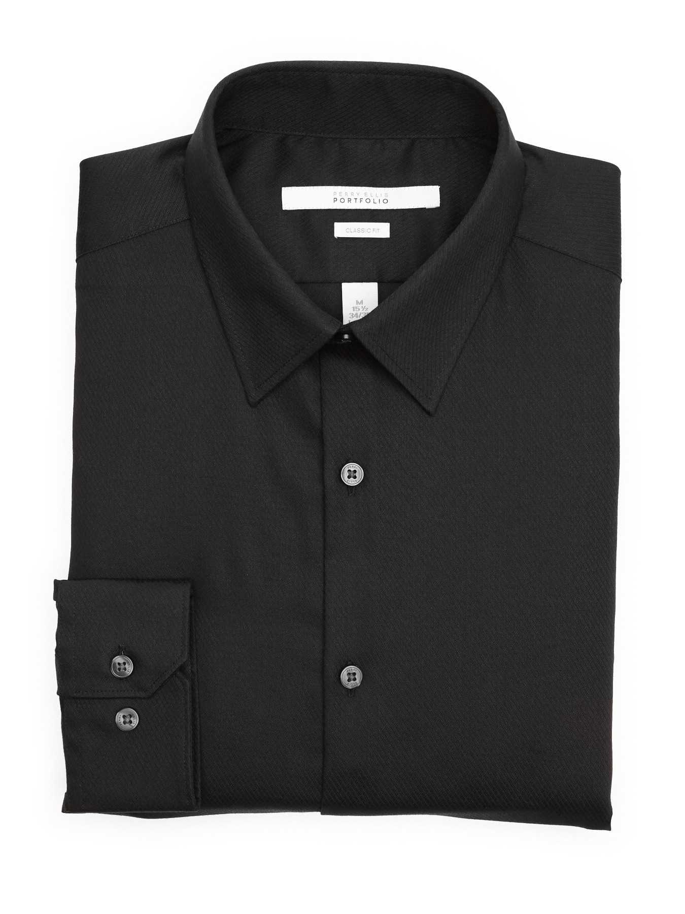 Perry Ellis Classic Fit Diamond Dobby Dress Shirt
