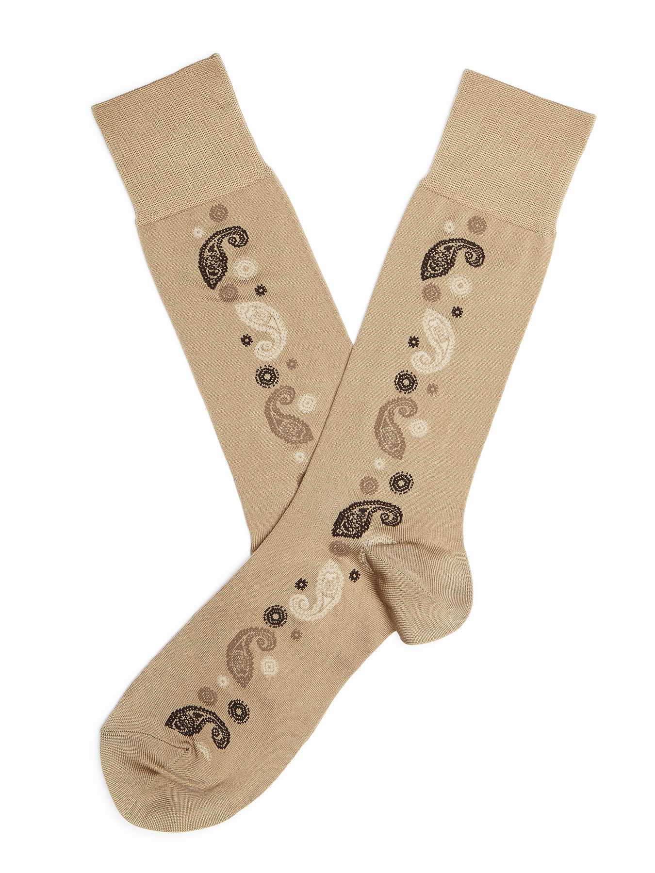 Perry Ellis Microluxe Paisley Clock Sock