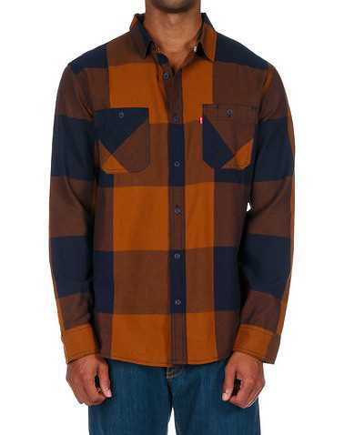 LEVIS MENS Orange Clothing / Button Down Shirts