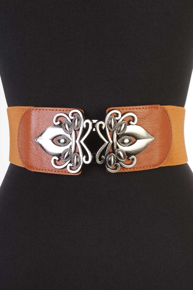 Camel High Polish Intricate Design Waist Belt
