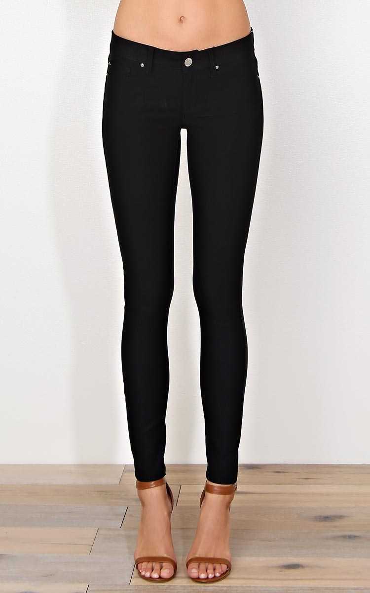 YMI Hyperstretch Blackout Jegging - - Black in Size by Styles For Less