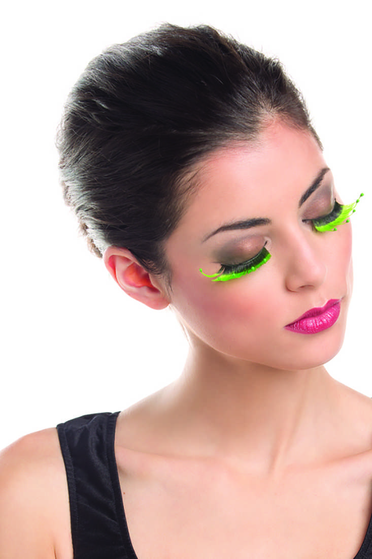 Green Two Tone Ball Tipped Sexy Ravewear Eyelashes