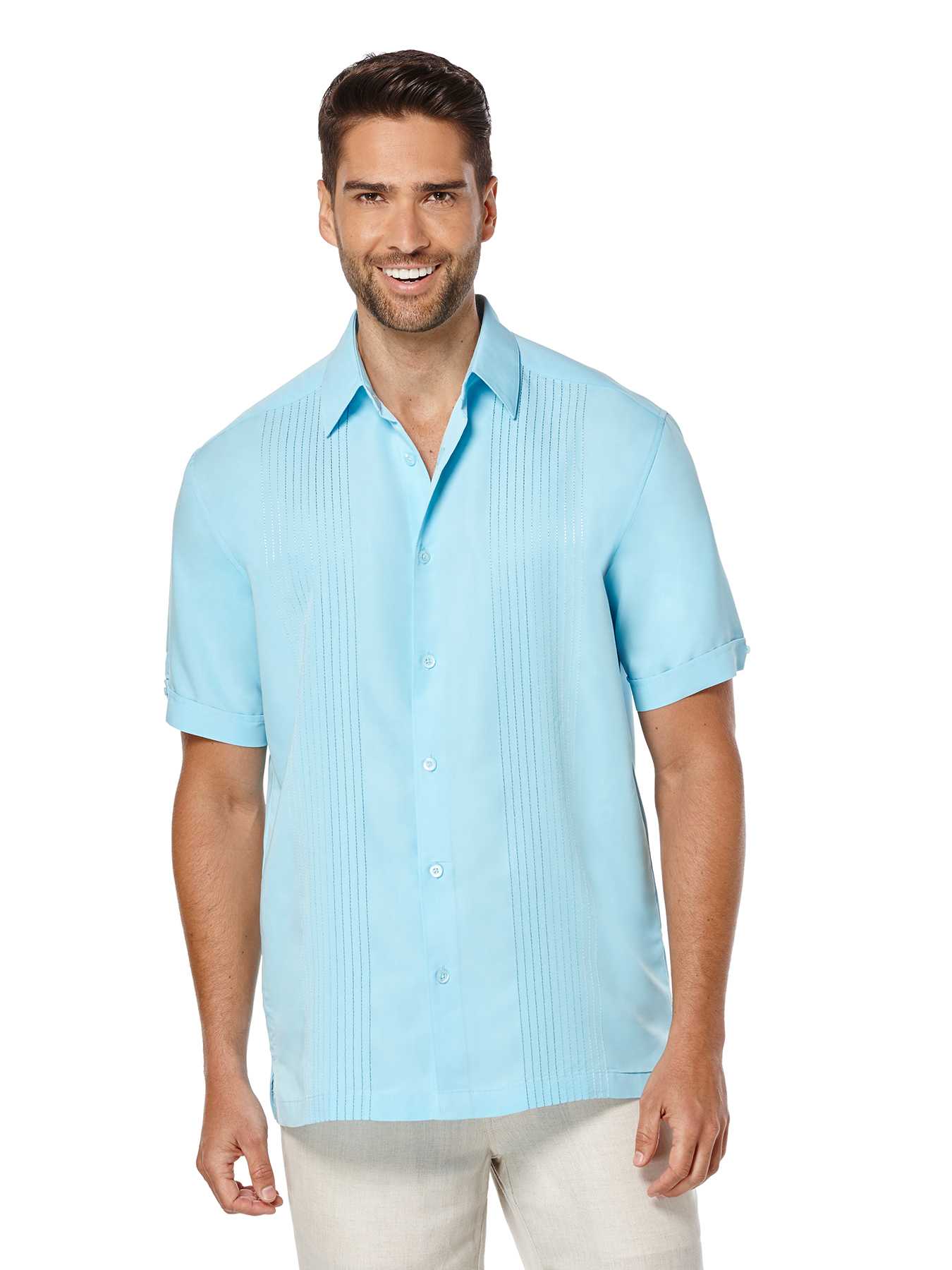 Cubavera Short Sleeve Ombre Embroidered Shirt