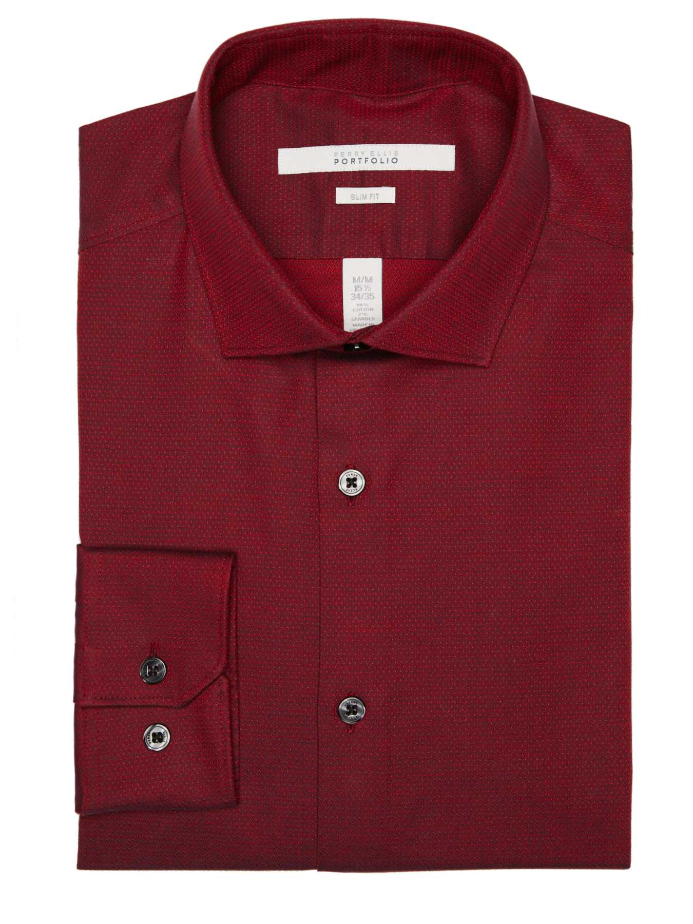 Perry Ellis Slim Fit Tiny Box Cluster Dress Shirt