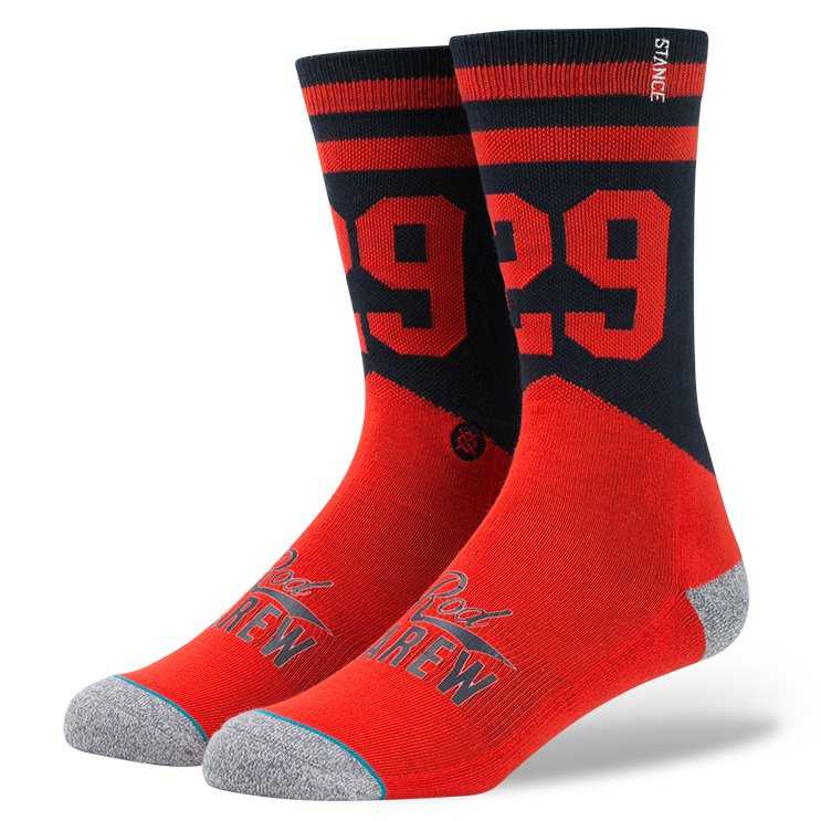 Stance R. Carew RED M MLB Legends Socks