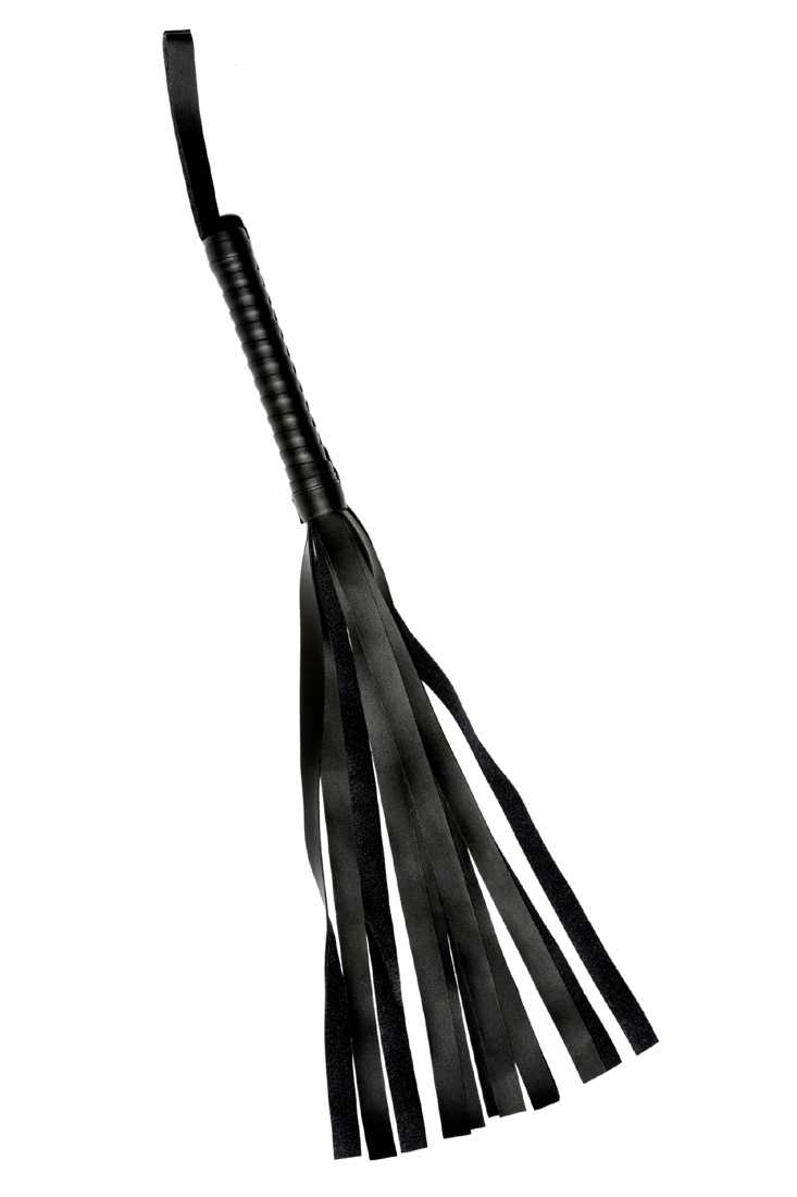 Black Fringe Fetish Whip Costume Accessory