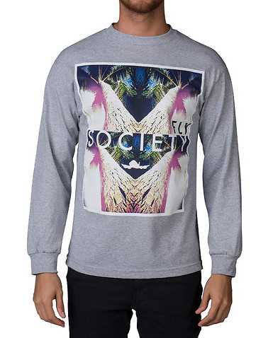 FLYOCIETY MENS Grey Clothing / Tops