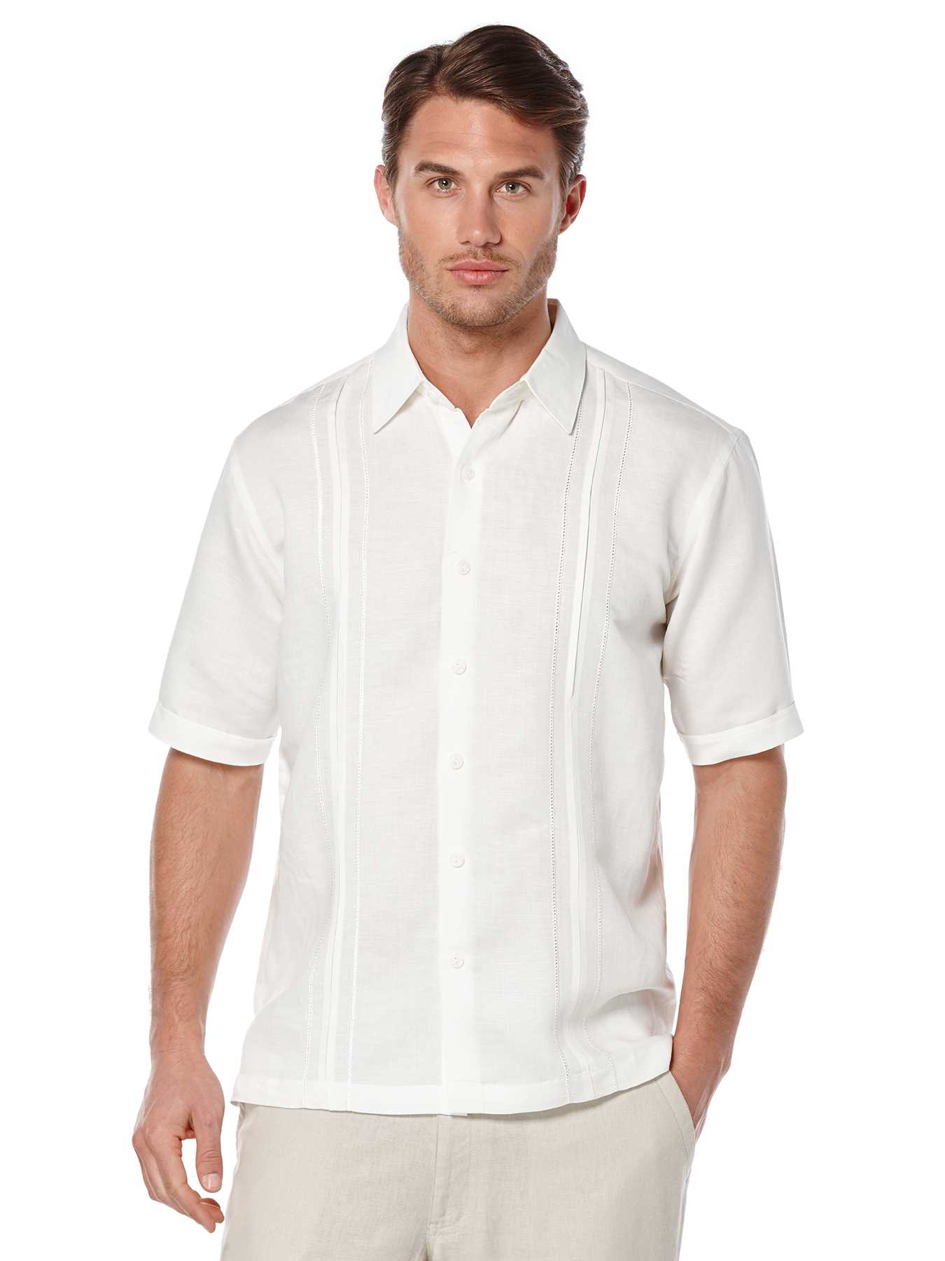 Cubavera Short Sleeve Linen Pleat