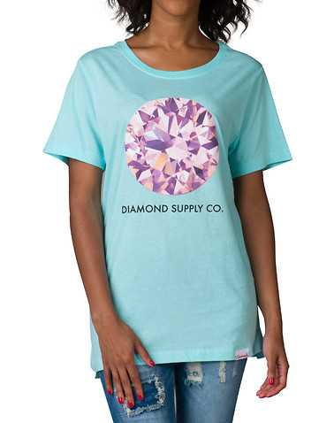 DIAMOND SUPPLY WOMEN WOMENS Medium Blue Clothing / Tank Tops