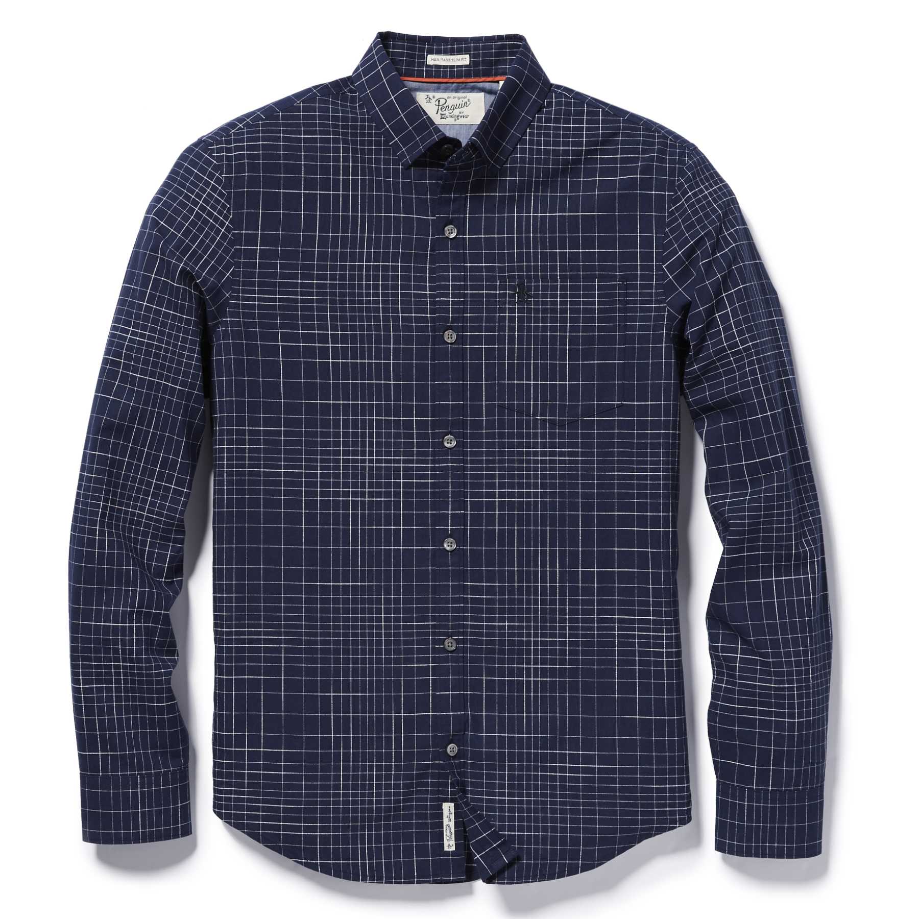 Original Penguin SLUB OXFORD PLAID SHIRT