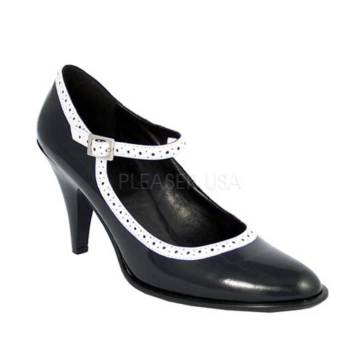 Black Patent Faux Leather Maryjane High Heels