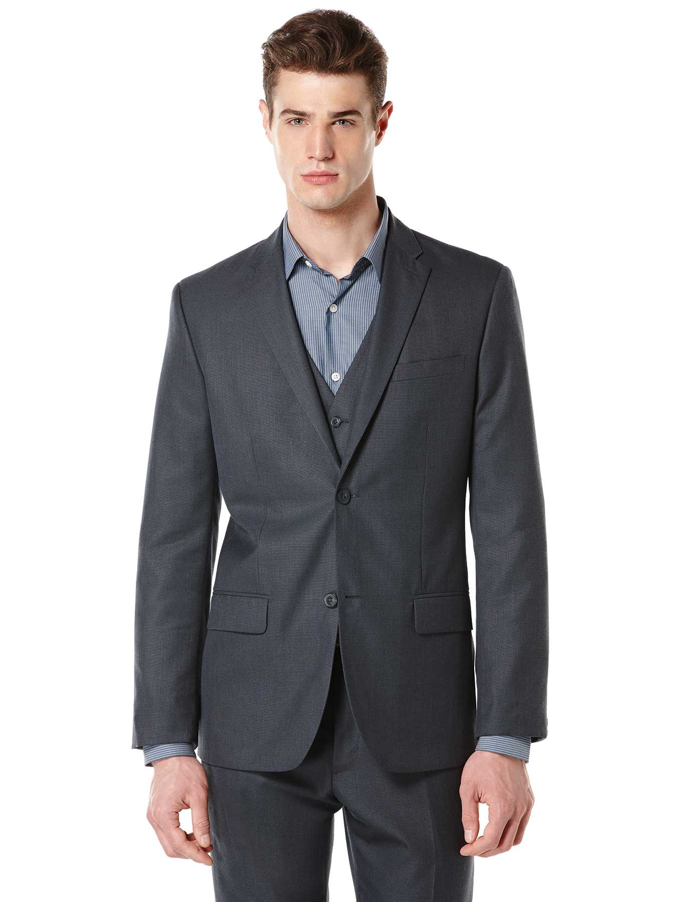 Perry Ellis Big and Tall Textured Fabric Suit Jacket