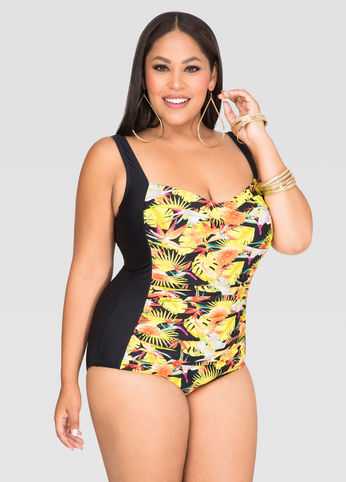 Tropical Power Mesh Swimsuit