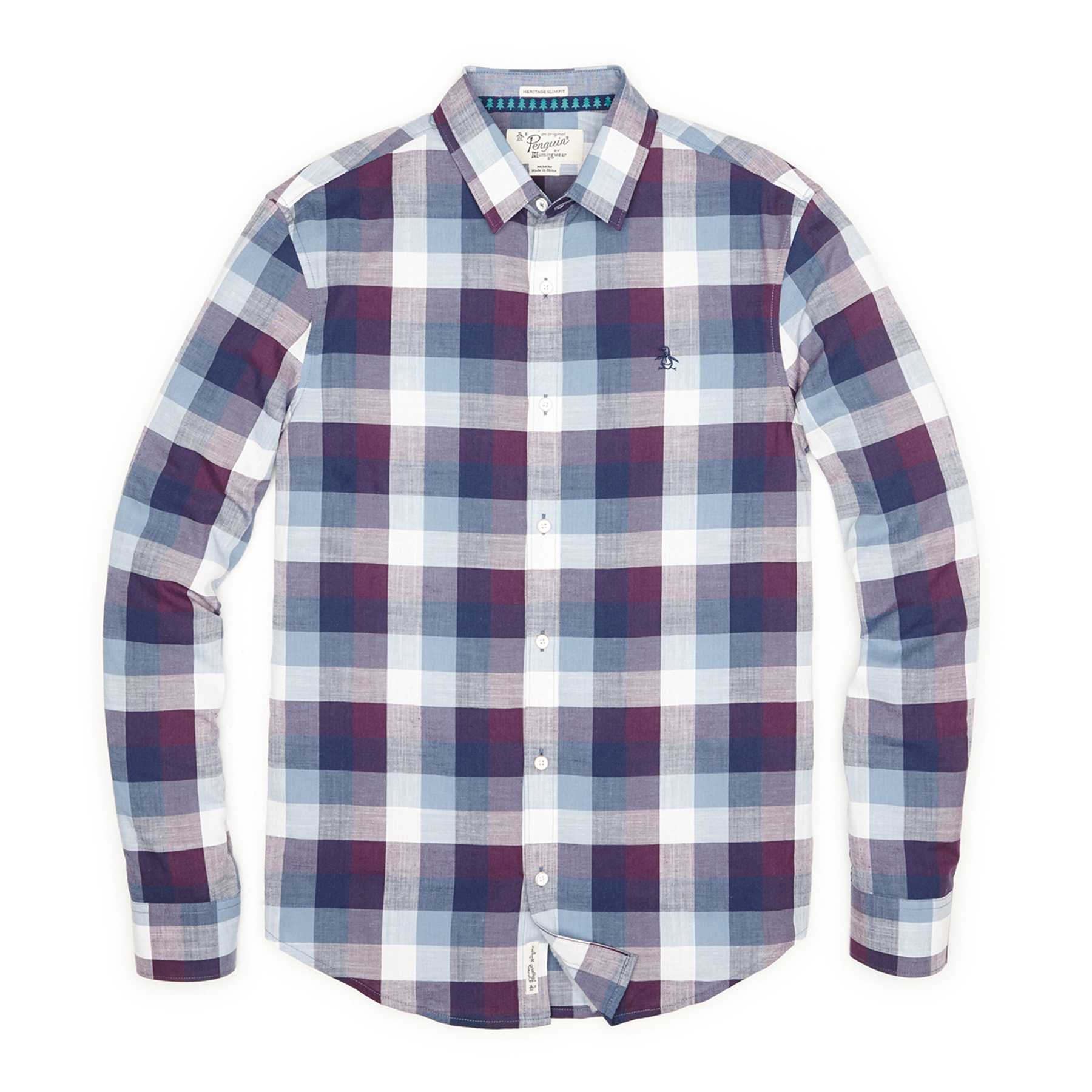 Original Penguin SLUB CHECK POPLIN SHIRT
