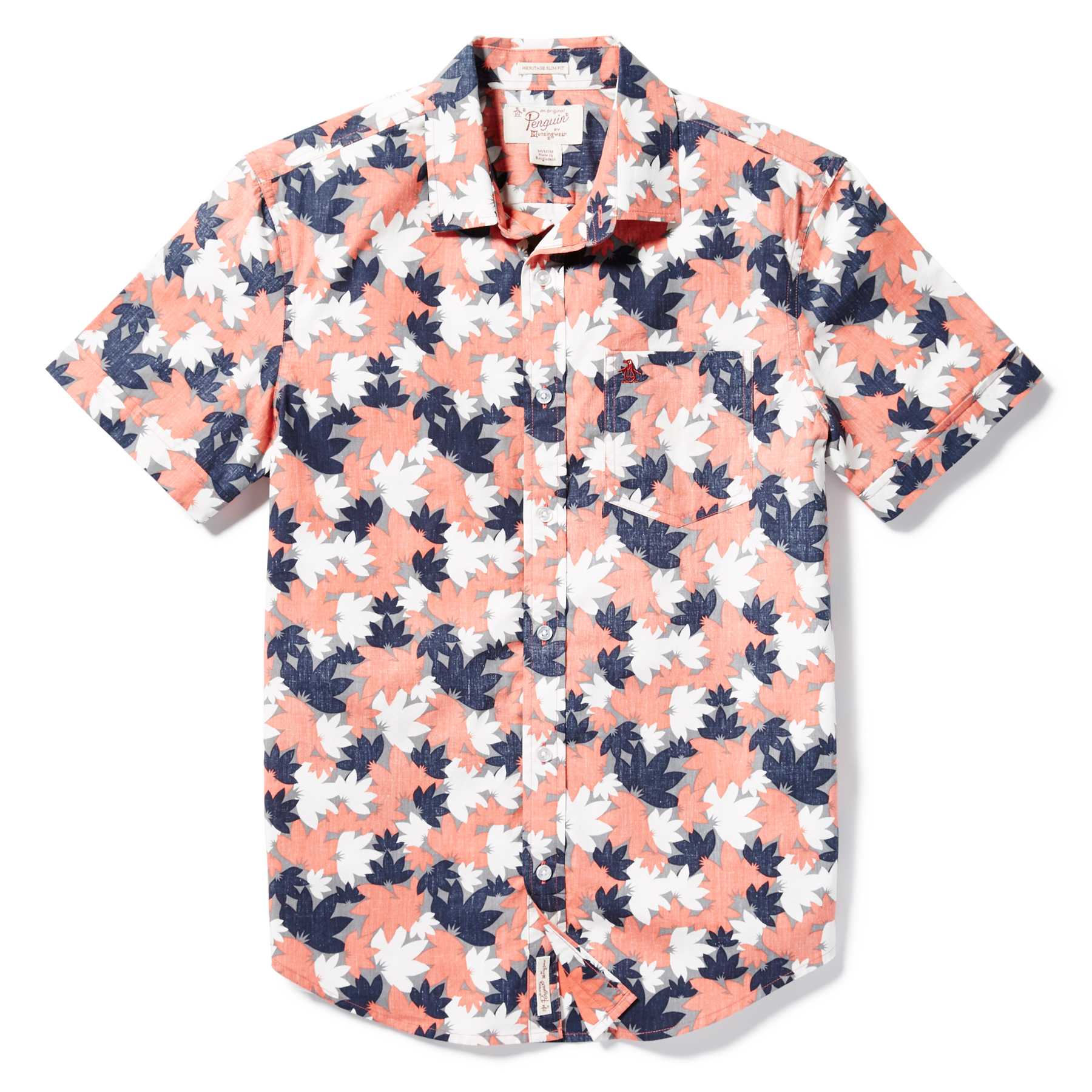 Original Penguin REVERSE PRINTED LEAVES SHIRT