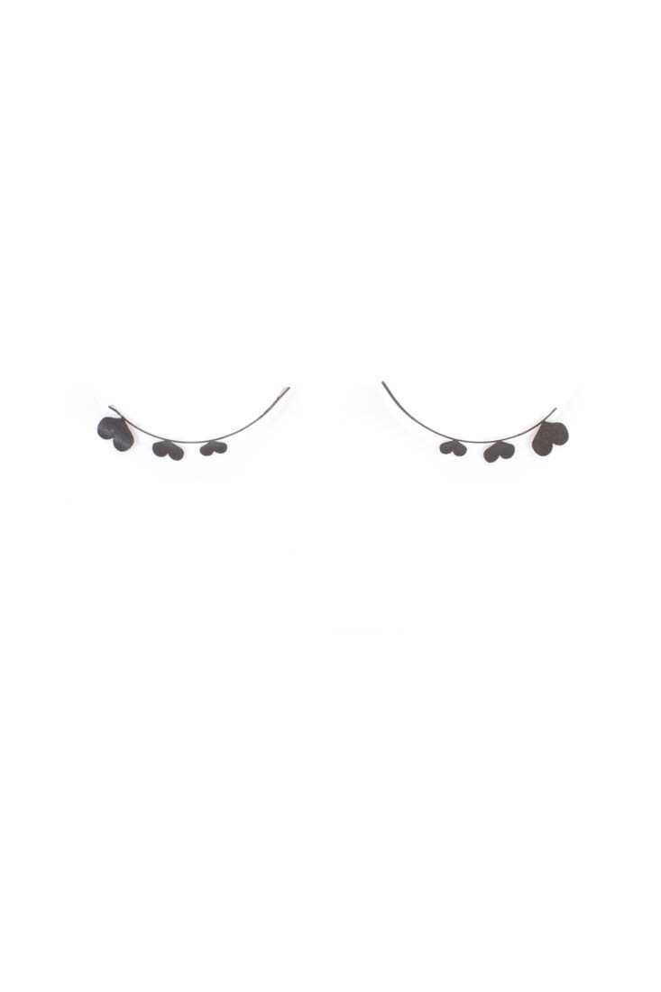 Black Plastic Design Faux Eyelashes