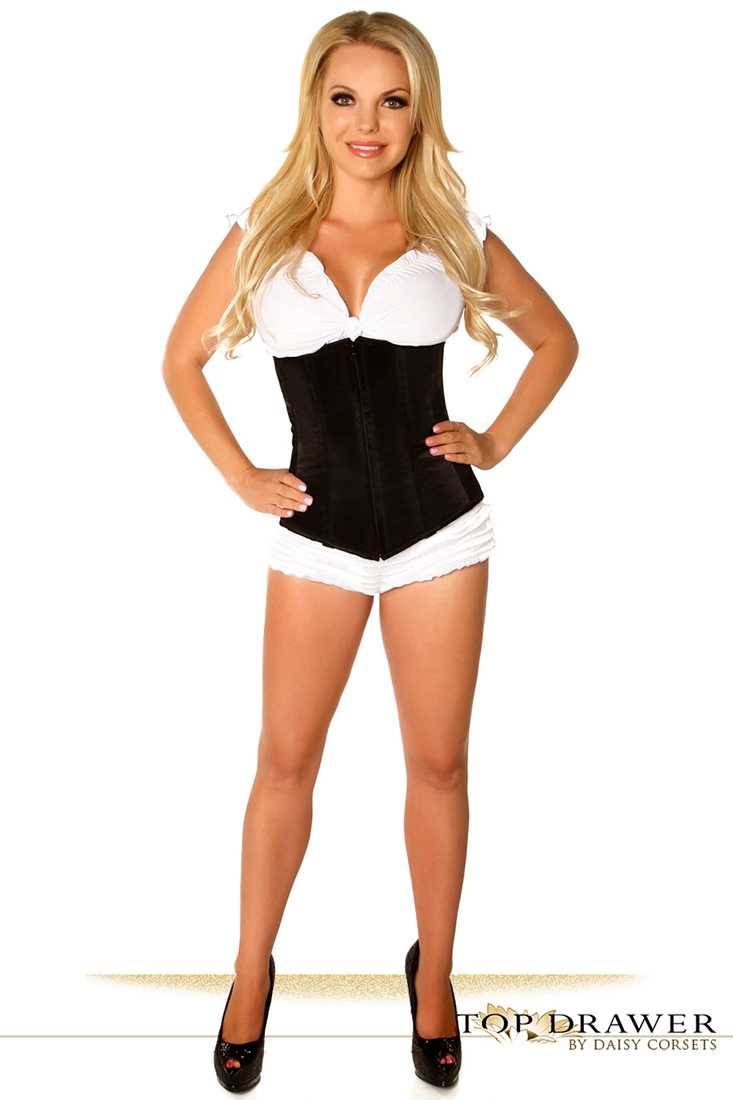 Lavish Black Underbust Zipper Corset