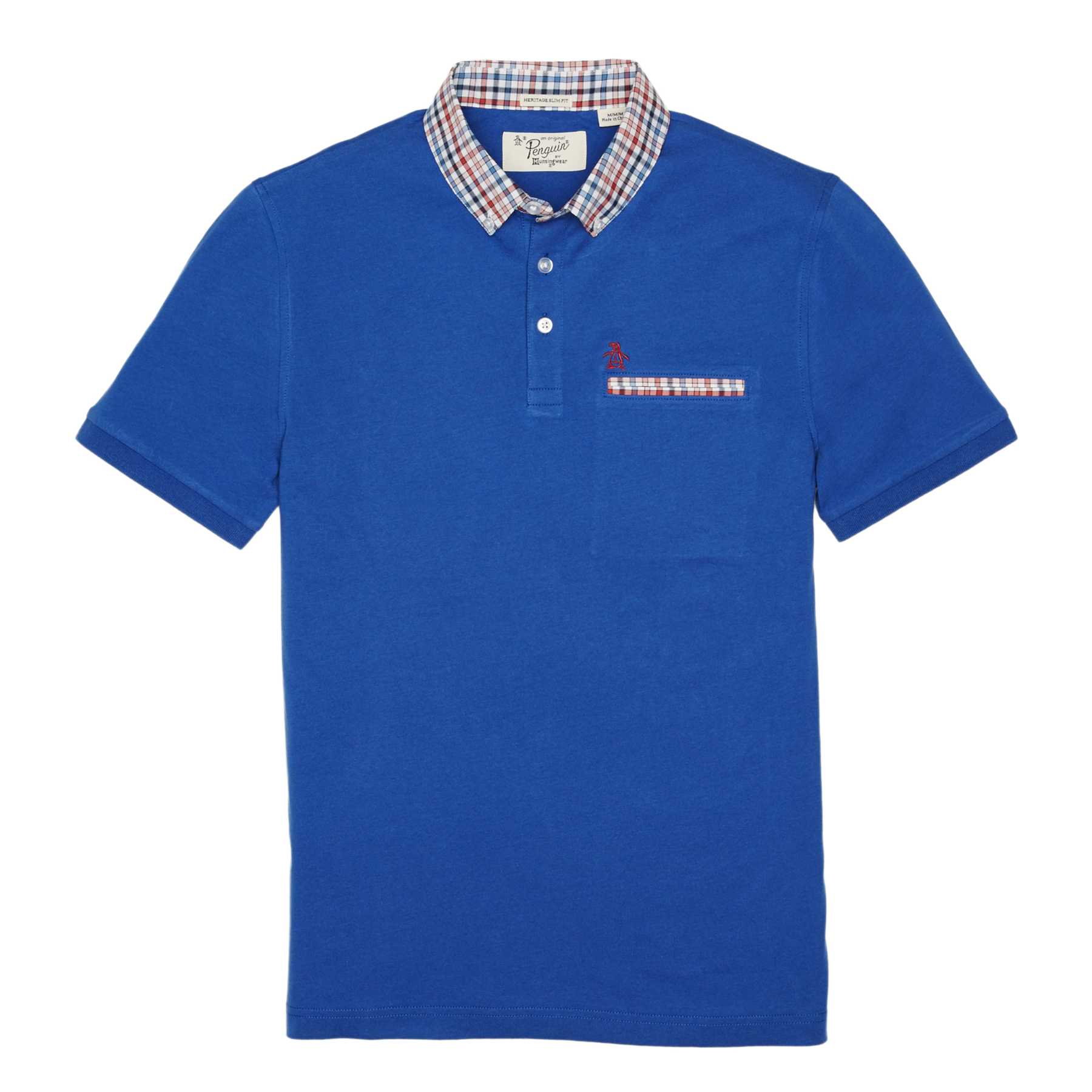 Original Penguin PLAID COLLAR POLO
