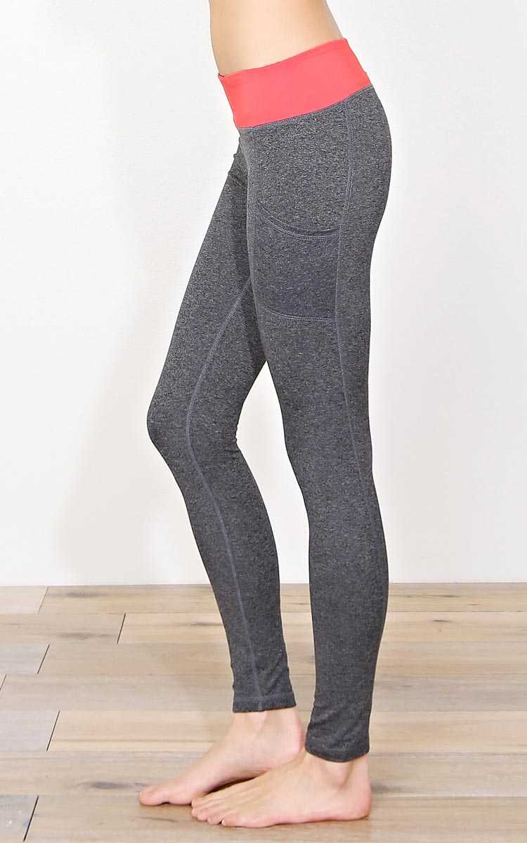 Morning Marathon Workout Leggings - - Coral Combo in Size by Styles For Less