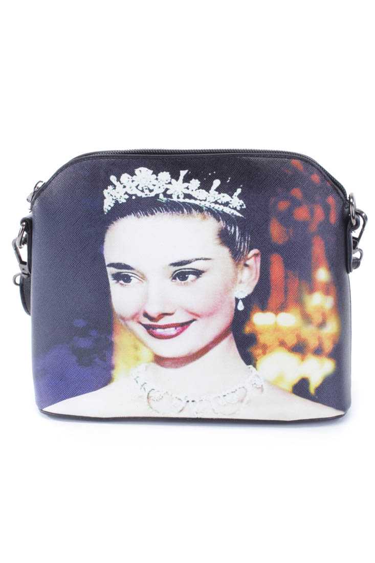 Marigold Black Graphic Print Shoulder Handbag