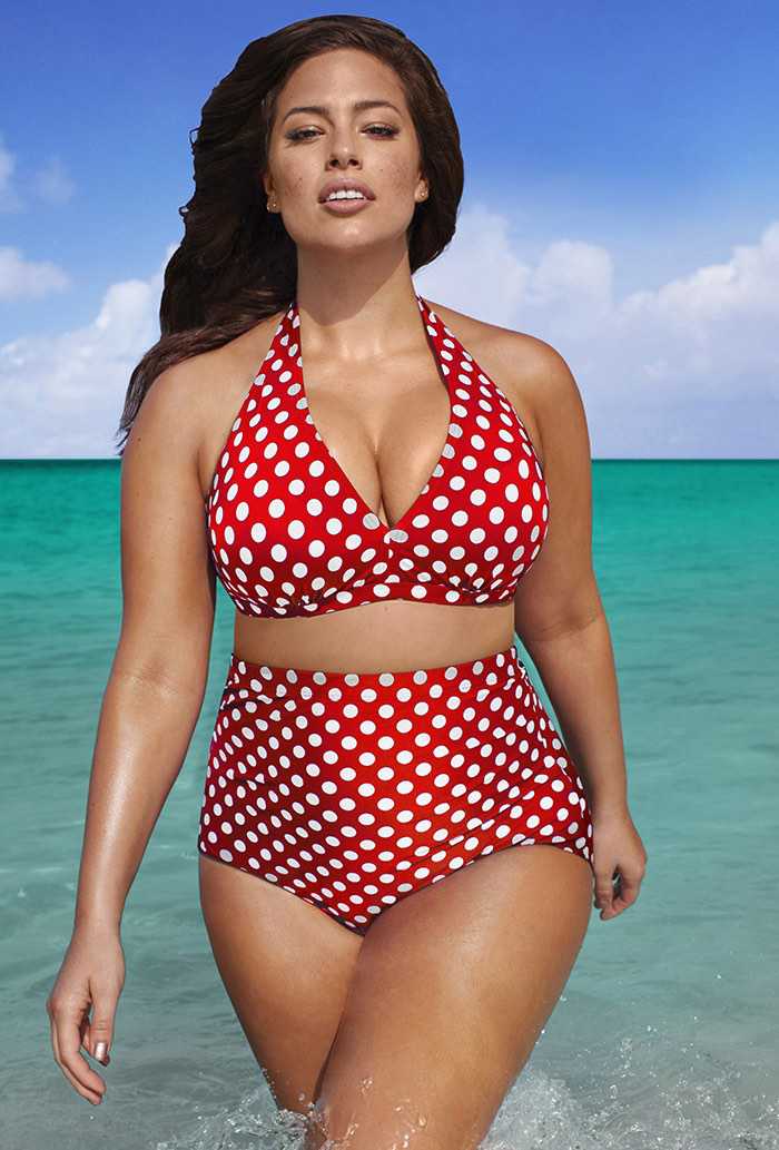 The Diva White Dot High Waist Bikini