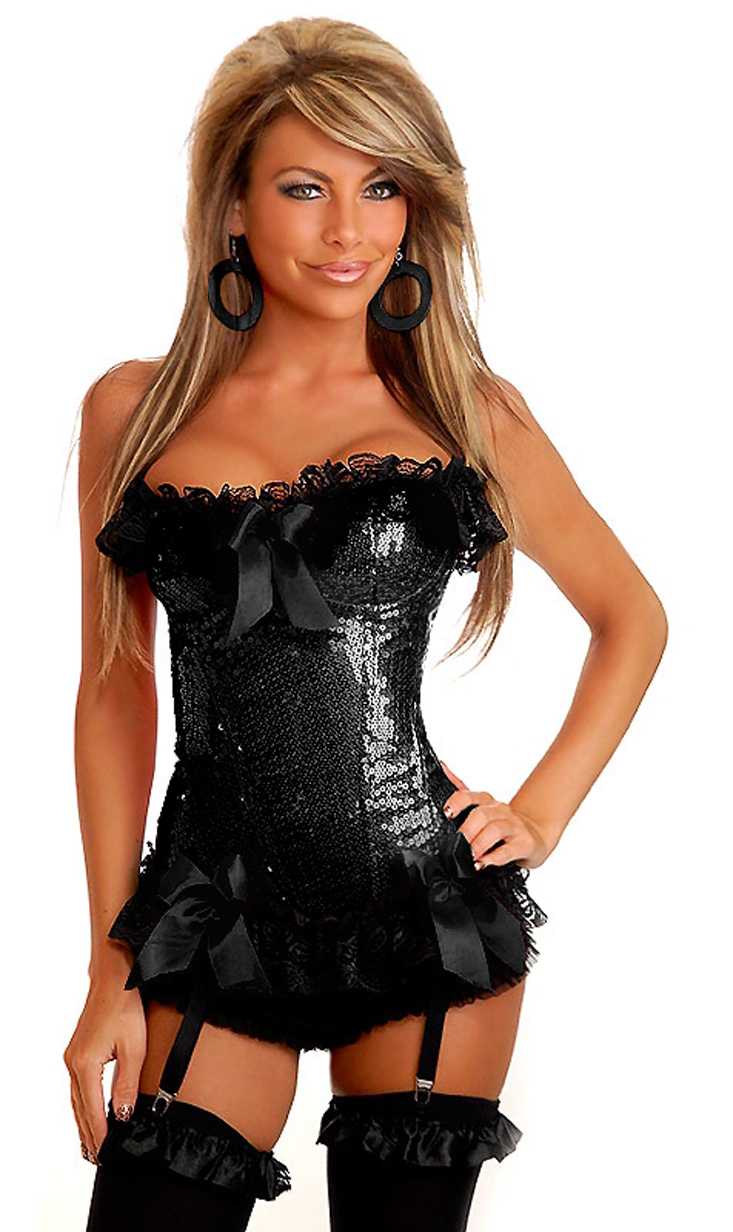Black Burlesque Underwire Corset