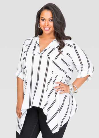 Striped Peplum Top