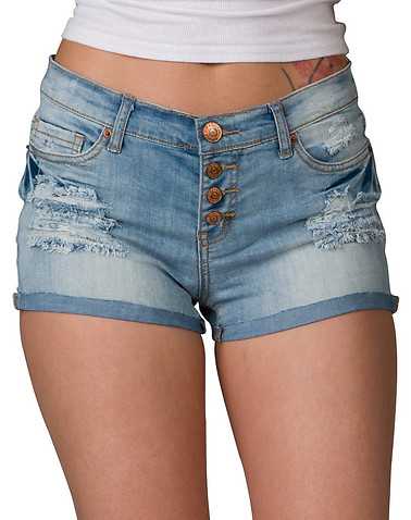 ESSENTIALS WOMENS Blue Clothing / Denim Shorts