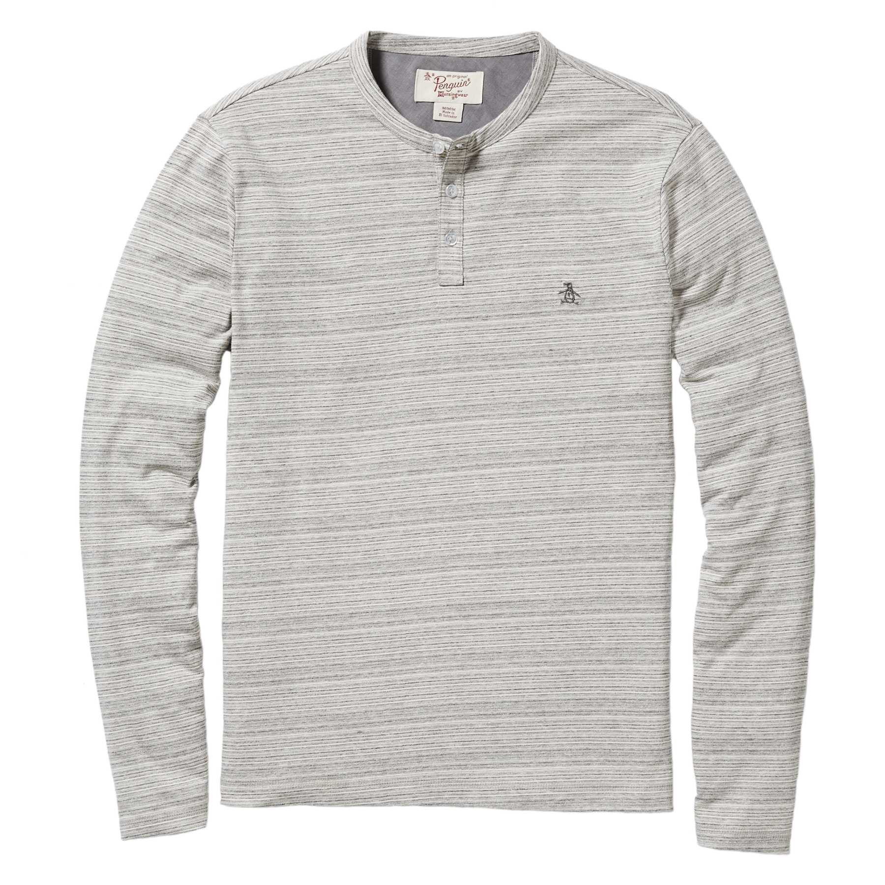 Original Penguin HEATHERED STRIPE HENLEY