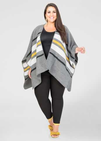 Multi Stripe Ruana
