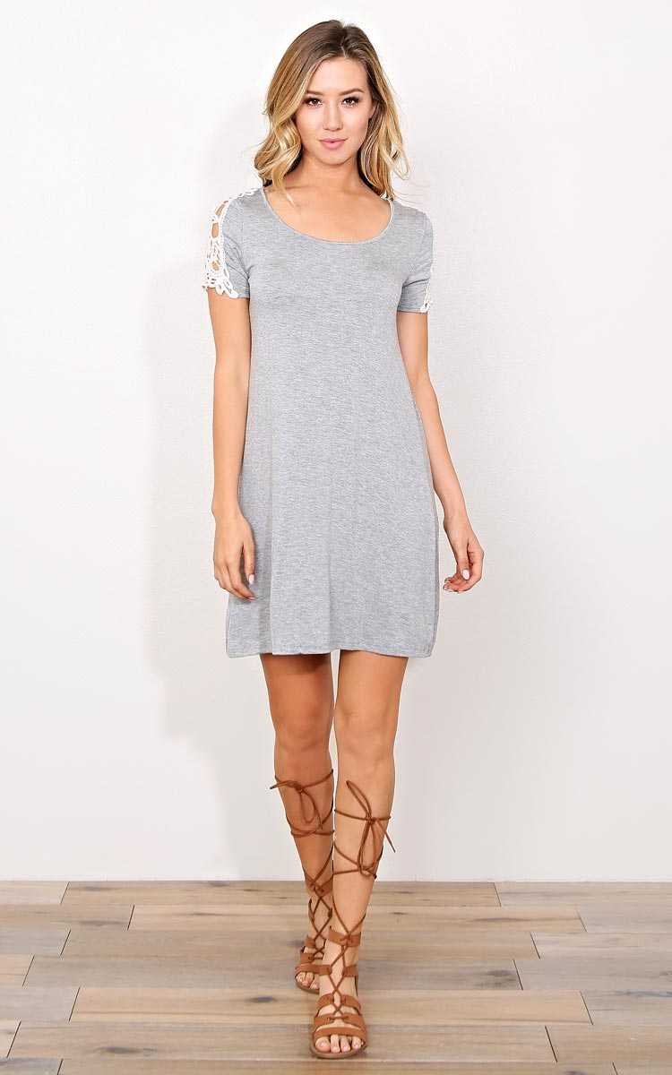 Laura Lace Inset Dress - - in Size by Styles For Less