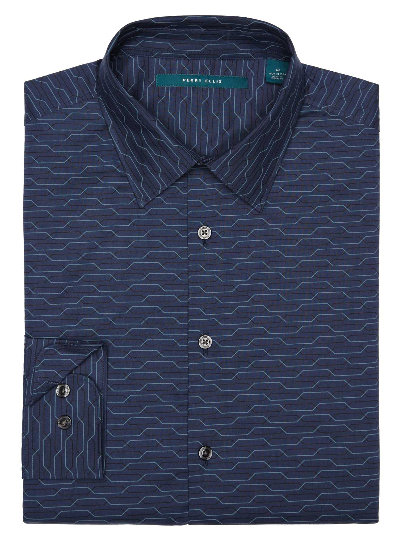 Perry Ellis Exclusive Linear Geo Print Shirt