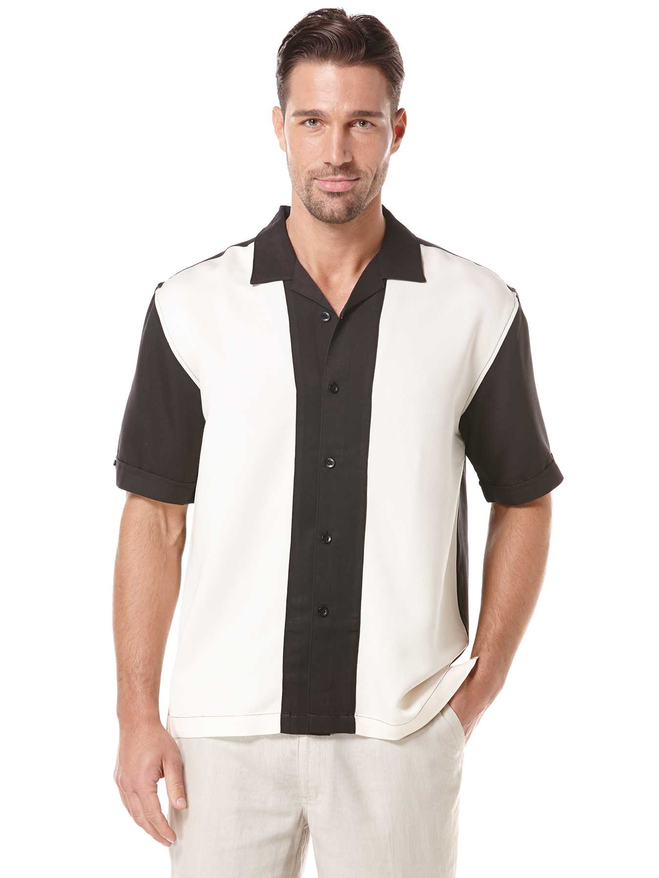 Cubavera Rayon Polyester Pieced Shirt