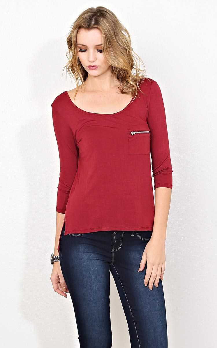 Holding Me Back Knit Top - - Burgundy in Size by Styles For Less