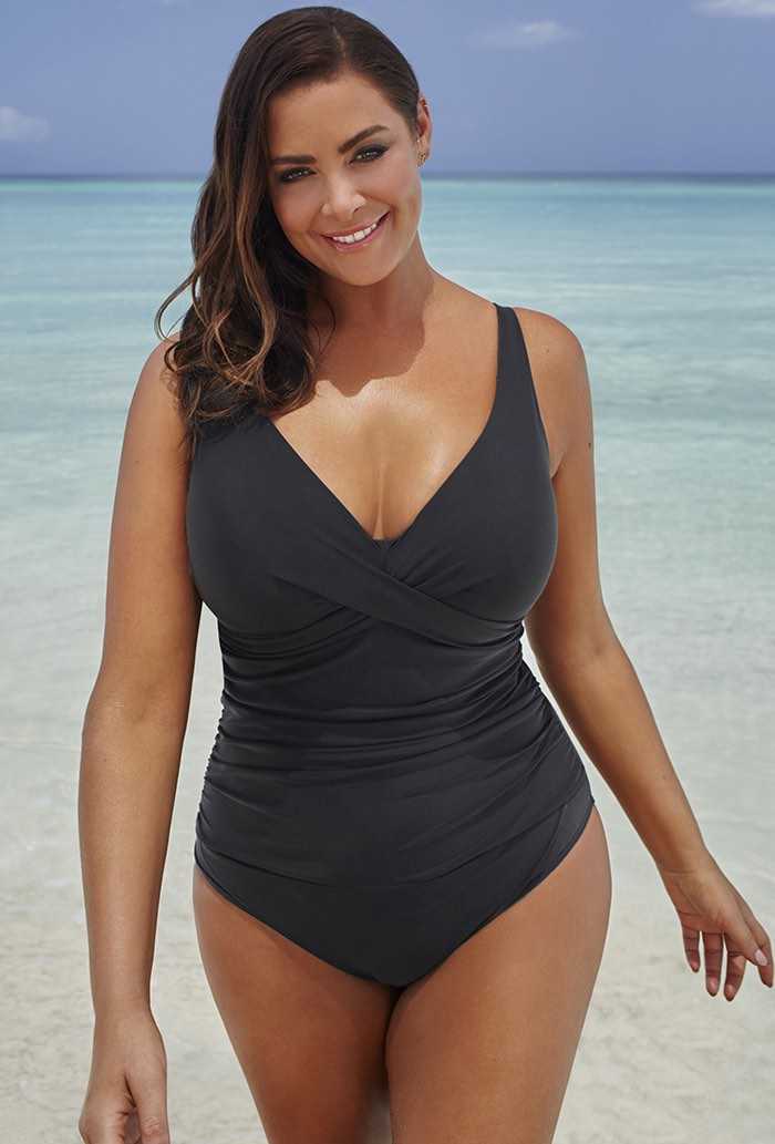 Black V-Neck Swimsuit