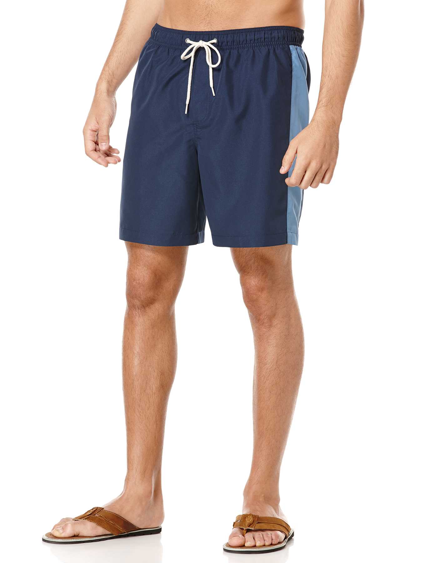 Cubavera Solid Full Elastic Side Panel Swim Short