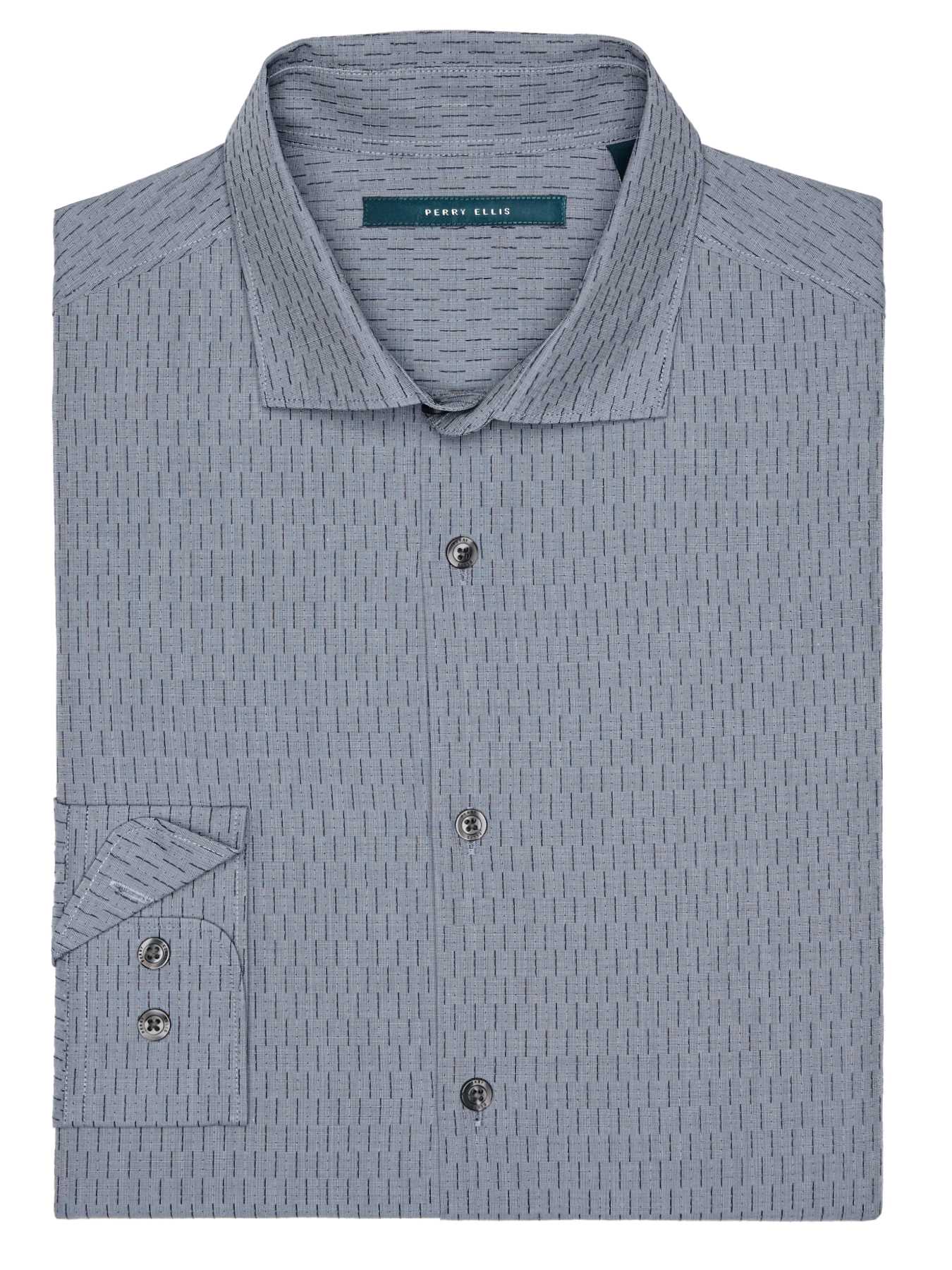 Perry Ellis Iridescent Textured Dash Stitch Shirt