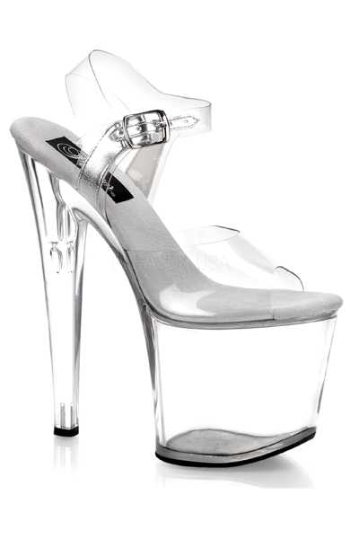 Clear Strappy Platform High Heels