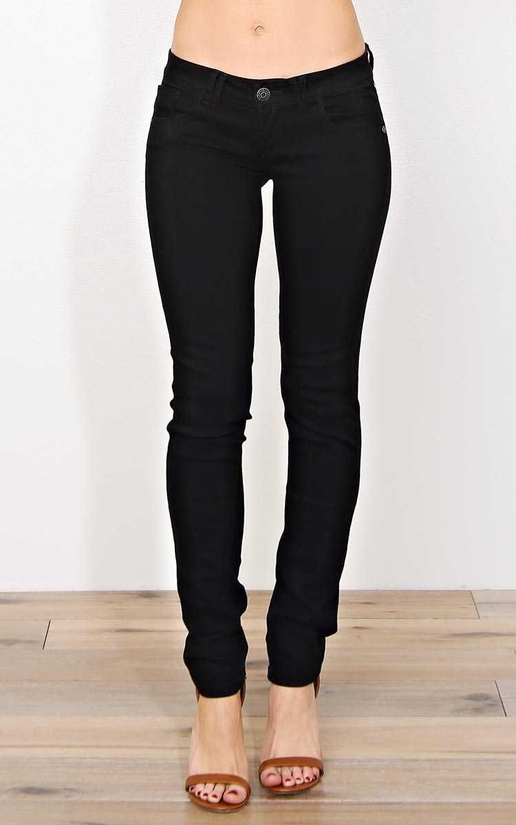 Paris Blues Lights Out Skinnnies - Black Denim in Size by Styles For Less