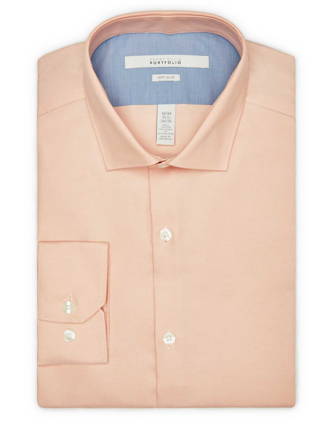 Perry Ellis Very Slim Solid Oxford Dress Shirt
