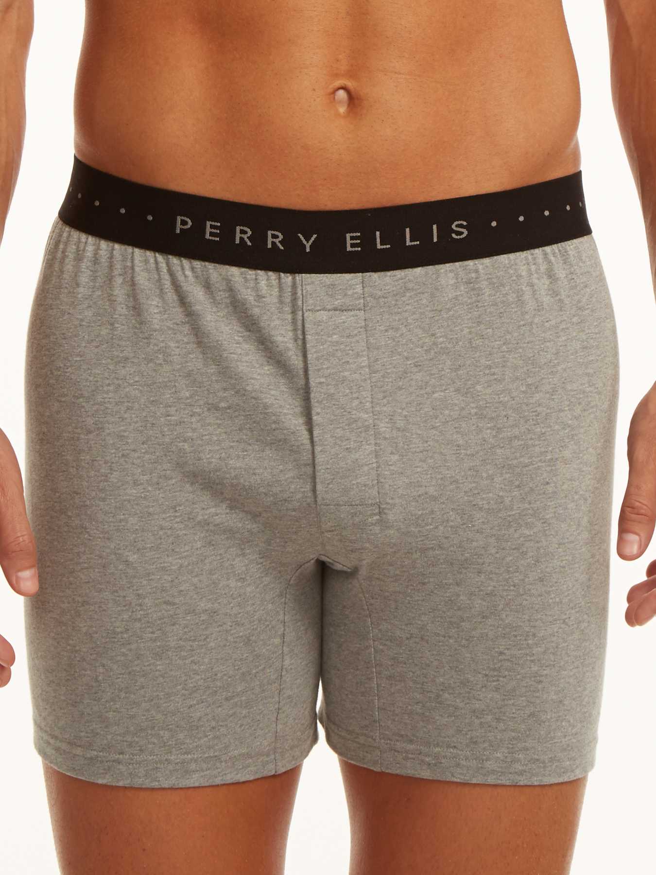 Perry Ellis Solid Trim Cotton Boxer